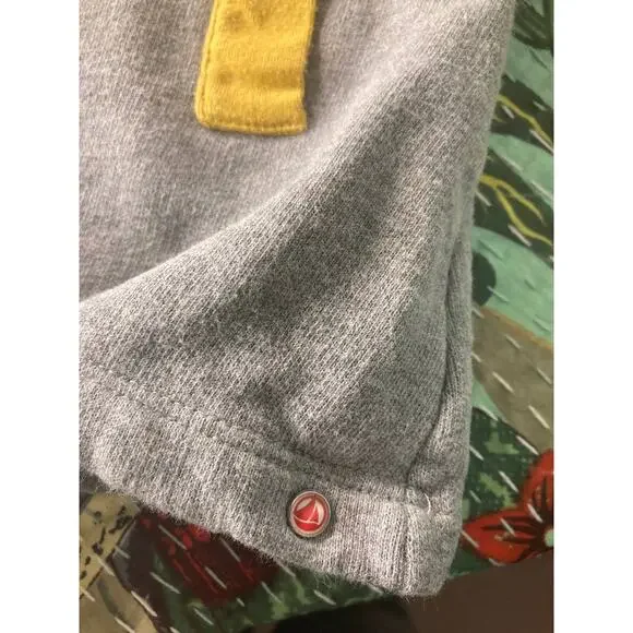 Petite Bateau ~ Sweet & Cosy ~ Sz 6 Months ~ Gray / Yellow Sweatshirt Dress - Picture 3 of 5